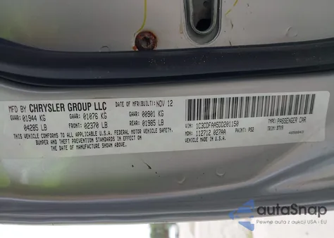 2013 Dodge Dart Se из США, поврежденный, VIN 1C3CDFAA5DD201150